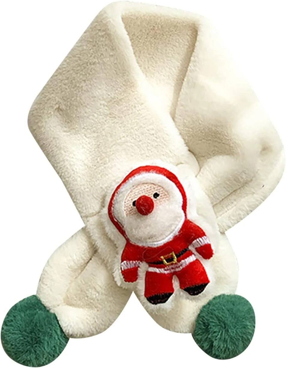 GENERIC Christmas Scarf For Kid Toddler Plush Warm Scarf Cute Snowman And Deer, Christmas Tree Pattern Winter Scarf For (3-B, A) 5 GENERIC Christmas Scarf For Kid Toddler Plush Warm Scarf Cute Snowman And Deer, Christmas Tree Pattern Winter Scarf For (3-B, A) - Image 3