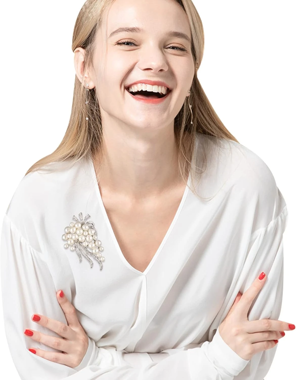 Sisslia Flower Brooch Pins For Women Gold Brooch Rhinestone Brooch Broach Large Flower Brooch Pins For Women Large Brooch For Women Wedding Banquet Anniversary Christmas Day New Year 7 Sisslia Flower Brooch Pins For Women Gold Brooch Rhinestone Brooch Broach Large Flower Brooch Pins For Women Large Brooch For Women Wedding Banquet Anniversary Christmas Day New Year - Image 5