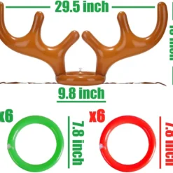 3 Pack Inflatable Reindeer Antler Hat Ring Toss Game Christmas Party Games For Kids Adults Families Carnival Games Xmas Holiday Party Supplies -Xmas Mart Sales 61VdtVjMEZL. AC SL1486