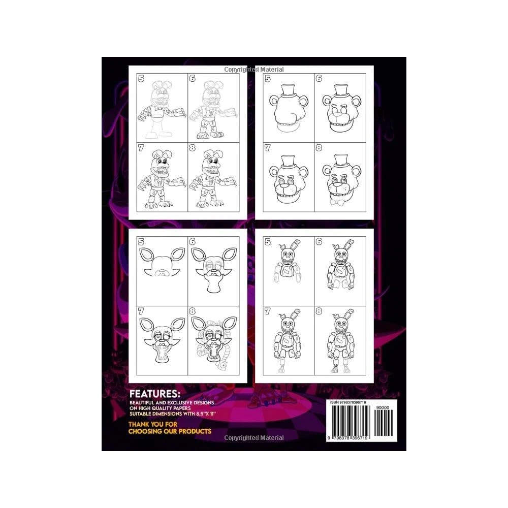 How To Draw Five Nights: Basic Cartool Drawing Tutorials Easy To Learn Guide For Beginner, Newbie And All Ages 2023 Edition Halloween Birthday Christmas Gifts Paperback – February 21, 2023 4 How To Draw Five Nights: Basic Cartool Drawing Tutorials Easy To Learn Guide For Beginner, Newbie And All Ages 2023 Edition Halloween Birthday Christmas Gifts Paperback – February 21, 2023 - Image 2