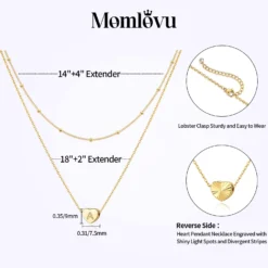 Momlovu Heart Initial Necklaces For Women Girls-14K Gold Layered Tiny Initial Letter Necklaces For Girls, Valentines Day, Birthday Gift, Christmas Gift Jewelry Gifts For Girls Her -Xmas Mart Sales 61WWrO9fIBL. AC UL1500