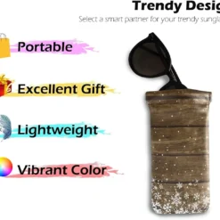 Glasses Case Eyeglasses Pouch - Wooden Christmas Snowfleke Squeeze Top Sunglasses Pouch Portable Microfiber Pouch For Men Women -Xmas Mart Sales 61WsJ VcpvL. AC UL1200