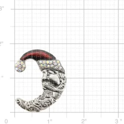 Christmas Santa Half Moon Face Crystal Brooch Pin -Xmas Mart Sales 61X7dFa6NZL. AC UL1000