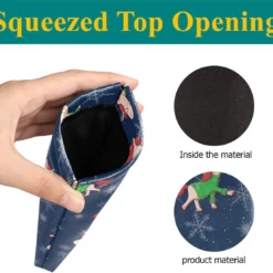 Eyeglasses Case Glasses Pouch - Christmas Unicorn Snowflakes Squeeze Top Sunglasses Pouch Portable Eyewear Sleeve For Women Men -Xmas Mart Sales 61YFT2bHaRL. AC UL1200