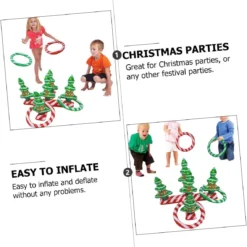 Sosoport 1 Set Ring Toy Outside Kids Toys Kids Playset Outside Toy Inflatable Toss Game Xmas Tree Toss Game Inflatable Toys PVC Green Air Pump Christmas Parent-Child Inflatable Toy -Xmas Mart Sales 61Z1hBWkAL. AC SL1305
