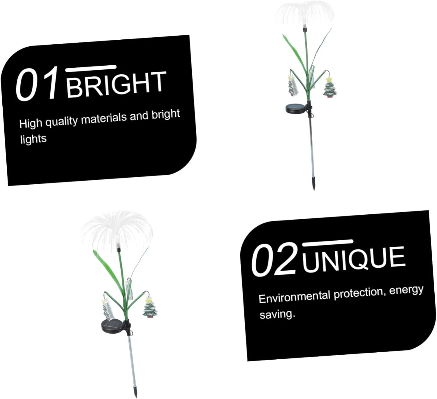 Abaodam 1pc Floor Lamp Christmas Lawn Decorations Solar Power Flower Lights Solar Powered Wall Lights Pine Tree Decor Outdoor Garden Lamps Stainless Steel Flashing Christmas Lights Elder 8 Abaodam 1pc Floor Lamp Christmas Lawn Decorations Solar Power Flower Lights Solar Powered Wall Lights Pine Tree Decor Outdoor Garden Lamps Stainless Steel Flashing Christmas Lights Elder - Image 6