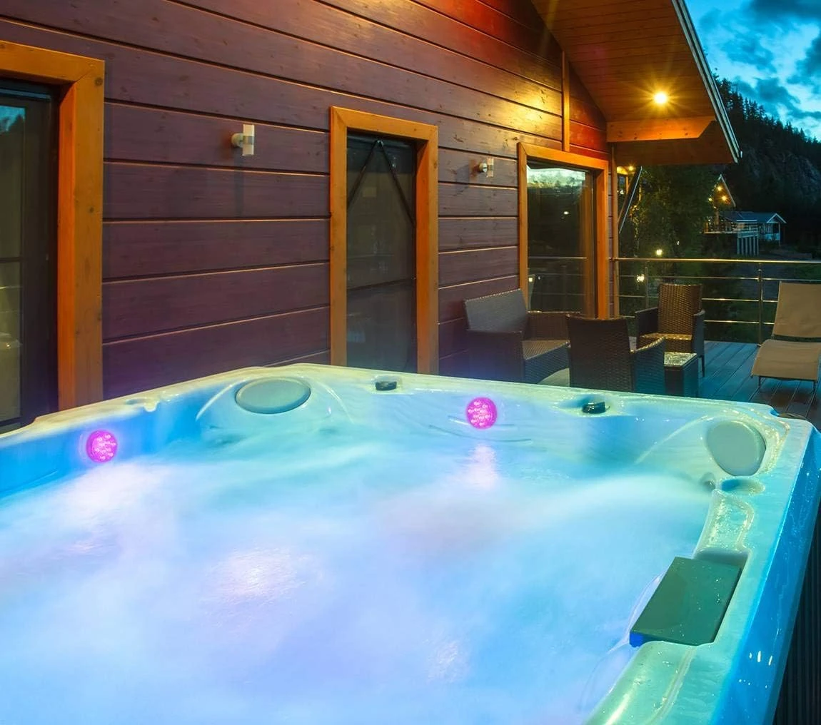 HouLight Submersible LED Lights With Suction Cups, Remote Control, 2 Pack Waterproof Bathtub Lights With Color Changing LED For Hot Tubs, Pools, Parties, Halloween, Christmas And Room Decorations 4 HouLight Submersible LED Lights With Suction Cups, Remote Control, 2 Pack Waterproof Bathtub Lights With Color Changing LED For Hot Tubs, Pools, Parties, Halloween, Christmas And Room Decorations - Image 2