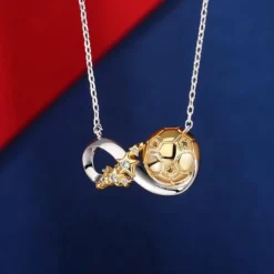 Jeulia World Cup Soccer Ball Necklace: Sterling Silver Plated Crystal Infinity Football Heart Pendant Anniversary Christmas Jewelry Sports Fan Gift Customizable Service With Gift Box -Xmas Mart Sales 61ZdbnVcydL. AC UL1500