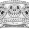 Jeulia Nightmare Before Christmas Wedding Band 925 Sterling Silver Jack Skellington Skull Rings CZ Solitaire Engagement Rings With Side Stones Halloween Jewelry Chirstmas Birthday Festival Gift -Xmas Mart Sales 61Zk9eHrhEL. AC UL1001