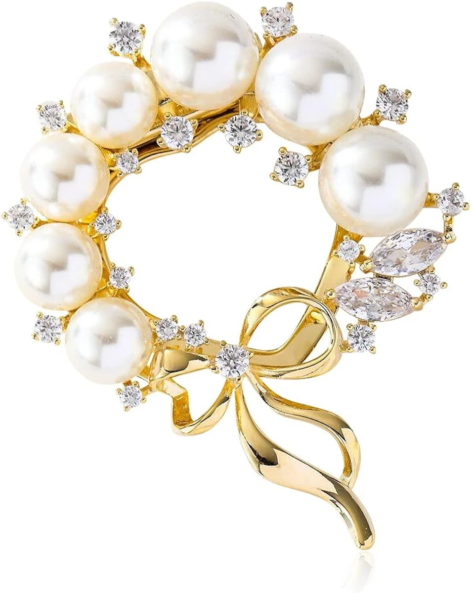 EMEGCY Christmas Wreath Brooch Christmas Bells Brooch Pin Santa Claus Brooch Gold-plated Laple Pin Christmas Gift For Women Girls Friends 3 EMEGCY Christmas Wreath Brooch Christmas Bells Brooch Pin Santa Claus Brooch Gold-plated Laple Pin Christmas Gift For Women Girls Friends