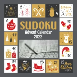 Sudoku Advent Calendar 2022: 25 Countdown To Christmas Sudokus With Solutions | Puzzle Book Countdown To Xmas From Easy, Medium To Hard | Gift Idea For Teens, Adults, And Seniors Paperback – Large Print, December 1, 2022