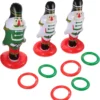VANZACK 1 Set Toys For Outside Indoor Outdoor Ring Toy Cartoon Decorate Ferrule Nutcrackers Ring Toss Inflatable Nutcracker Christmas Parent-Child Christmas Toys Party Supplies