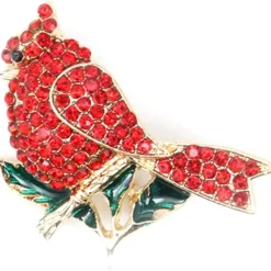 Fashion Rhinestone Women Gold Tone Animal Brooch Pin Jewelry Red Crystal Northern Cardinal Bird Brooch Christmas Bird Brooch -Xmas Mart Sales 61aISE9GPQL. AC UL1000