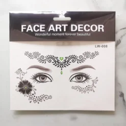 8 Pcs Halloween Temporary Stickers Waterproof Face Tattoos Women Masquerade Face Tattoo Glitter Flower Leaf Star Makeup Eye Forehead Body Sticker Cosplay Costume Dress Up Christmas Party Supplies -Xmas Mart Sales 61aXRakqFJL. SL1500