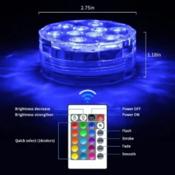 Underwater Led Lights Pool Lights With Remote Suction Cups，Submersible LED Lights Waterproof Multi Color Battery Operated For Wedding,Festival Celebration,Halloween,Christmas Party-4 Pack -Xmas Mart Sales 61apcX9YkL. AC SL1000