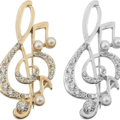 Crystal Music Note Brooch Pin Elegant Note Treble Clef Brooch Boutonniere For Women Girls Scarf Sweater Pins Wedding Christmas Costume Accessories Pins -Xmas Mart Sales 61b71L2MJGS. AC UL1000