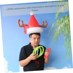 CLISPEED Inflatable Antler Hat Ferrule Toy Outdoor Kid Toys Plastic Playes Outdoor Toy Kids Ring Toss Christmas Outdoor Toy Outside Toys Kids Outdoor Games Christmas Party Activity Antlers -Xmas Mart Sales 61bX5HwsbuL. AC SL1285