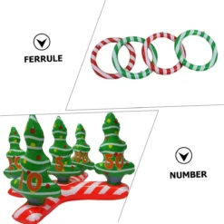 Sosoport 1 Set Ring Toy Outside Kids Toys Kids Playset Outside Toy Inflatable Toss Game Xmas Tree Toss Game Inflatable Toys PVC Green Air Pump Christmas Parent-Child Inflatable Toy -Xmas Mart Sales 61capym2VL. AC SL1246