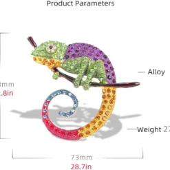 Rhinestone Chameleon Brooch Pin For Women Girls Fashion Exquisite Big Green Purple Colorful Crystal Animal Lizard Brooches Lapel Pins Dress Accessories Christmas Halloween Jewelry Unisex Gift -Xmas Mart Sales 61d0dYVs4hL. AC UL1000