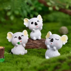 BLAPNK 5 Pcs Mini Koala Bear Animal Figures Toy Cake Toppers, Miniature Koala Figurines Fairy Garden Moss Landscape DIY Terrarium Crafts Ornament, Cake Decoration Christmas Birthday Gift Grey -Xmas Mart Sales 61dnBr8TLOL. AC SL1001