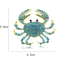 Rhinestone Crab Brooch Pin For Women Girls Gold Plated Fashion Crystal Marine Animal Brooches Lapel Pins Shiny Exaggerated Cute Holiday Vacation Christmas Jewelry Gift For Theme Party -Xmas Mart Sales 61eFvPIOhqL. AC UL1000