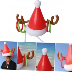 MUSISALY Inflatable Antler Hat Ferrule Inflatables Santa Claus Hat For Nativity Toys For Reindeer Antler Inflatable Christmas Toys Inflatable Toss Game Target Rings PVC -Xmas Mart Sales 61evOxBEv1L. AC SL1246