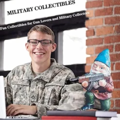 GAZETSZ Garden Gnomes, 4.5inch Gnome Statues, Military Gnome With Gun, Funny Army Gnomes Decorations For Yard, Indoor Outdoor Halloween Christmas Thanksgiving Gifts (Red+Yellow+Blue) -Xmas Mart Sales 61fjBMFixL. AC US1000