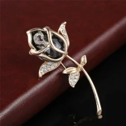 AILUOR Elegant Shining Crystal Rose Flower Brooch Pins, Fancy Beauty Floral Design Brooch Pins For Women Lady Bridal Wedding Corsage Bouquet Jewelry Christmas/Valentine's Gifts -Xmas Mart Sales 61foi1K6RXL. AC UL1001