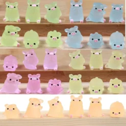 HYG 30 Pieces Of Mini Resin Luminous Rabbit Mini Portrait Mini Fairy Garden Landscape Aquarium Decoration Potted Plant Decoration DIY Christmas Birthday Party Slime Amulet. (Luminous Pig) 15 HYG 30 Pieces Of Mini Resin Luminous Rabbit Mini Portrait Mini Fairy Garden Landscape Aquarium Decoration Potted Plant Decoration DIY Christmas Birthday Party Slime Amulet. (Luminous Pig) -Xmas Mart Sales 61fsG4Ew28L. AC SL1000