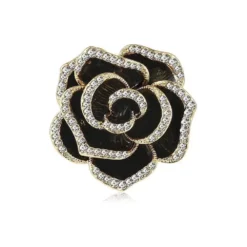 FOAUME Enamel Flower Brooch Women's Camellia Pearl Brooch Elegant Petal Brooch Wedding Party Brooch Gift, Fashion Accessories, Christmas Gift Flower Brooch And Pin