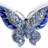 Rhinestone Butterfly Brooch Pin For Women Girls Fashion Exquisite Big Blue Crystal Empress Monarch Winged Brooches Lapel Pins Elegant Dress Accessories Wedding Christmas Birthday Jewelry Gift -Xmas Mart Sales 61g3v7PdICL. AC UL1000