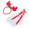 FOMIYES 1 Set Veil Bow Bride Hair Piece Girls Headband Bridal Veils For Wedding Reindeer Costume Headdress Antler Hairband Xmas Headband For Girls Mesh Christmas Girls Veil Headpiece Ear -Xmas Mart Sales 61guT1HF9fL. SL1500