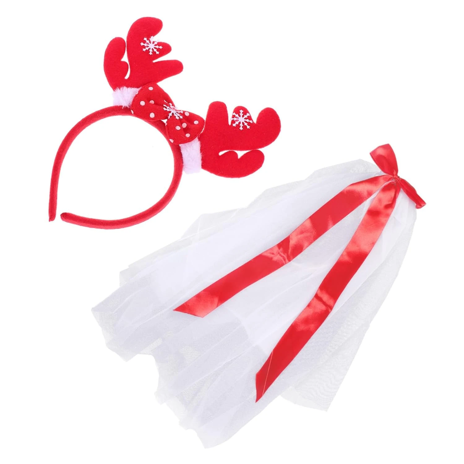 FOMIYES 1 Set Veil Bow Bride Hair Piece Girls Headband Bridal Veils For Wedding Reindeer Costume Headdress Antler Hairband Xmas Headband For Girls Mesh Christmas Girls Veil Headpiece Ear 3 FOMIYES 1 Set Veil Bow Bride Hair Piece Girls Headband Bridal Veils For Wedding Reindeer Costume Headdress Antler Hairband Xmas Headband For Girls Mesh Christmas Girls Veil Headpiece Ear