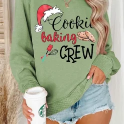 Noffish Women Christmas Sweatshirt Cookie Baking Crew Shirt -Xmas Mart Sales 61hoCFKw tL. AC UL1125