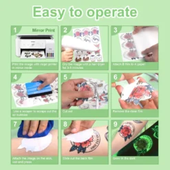 Stampcolour Christmas Realistic Printable Temporary Luminous Tattoo Paper INKJET Printer,8.5''x11'' 5 Sheets Waterproof Glow Tattoos Sticker Skin Cartoon Kids Tattoos Summer Party Themed Tattoo 14 Stampcolour Christmas Realistic Printable Temporary Luminous Tattoo Paper INKJET Printer,8.5''x11'' 5 Sheets Waterproof Glow Tattoos Sticker Skin Cartoon Kids Tattoos Summer Party Themed Tattoo -Xmas Mart Sales 61ixpT4bWsL. SL1000