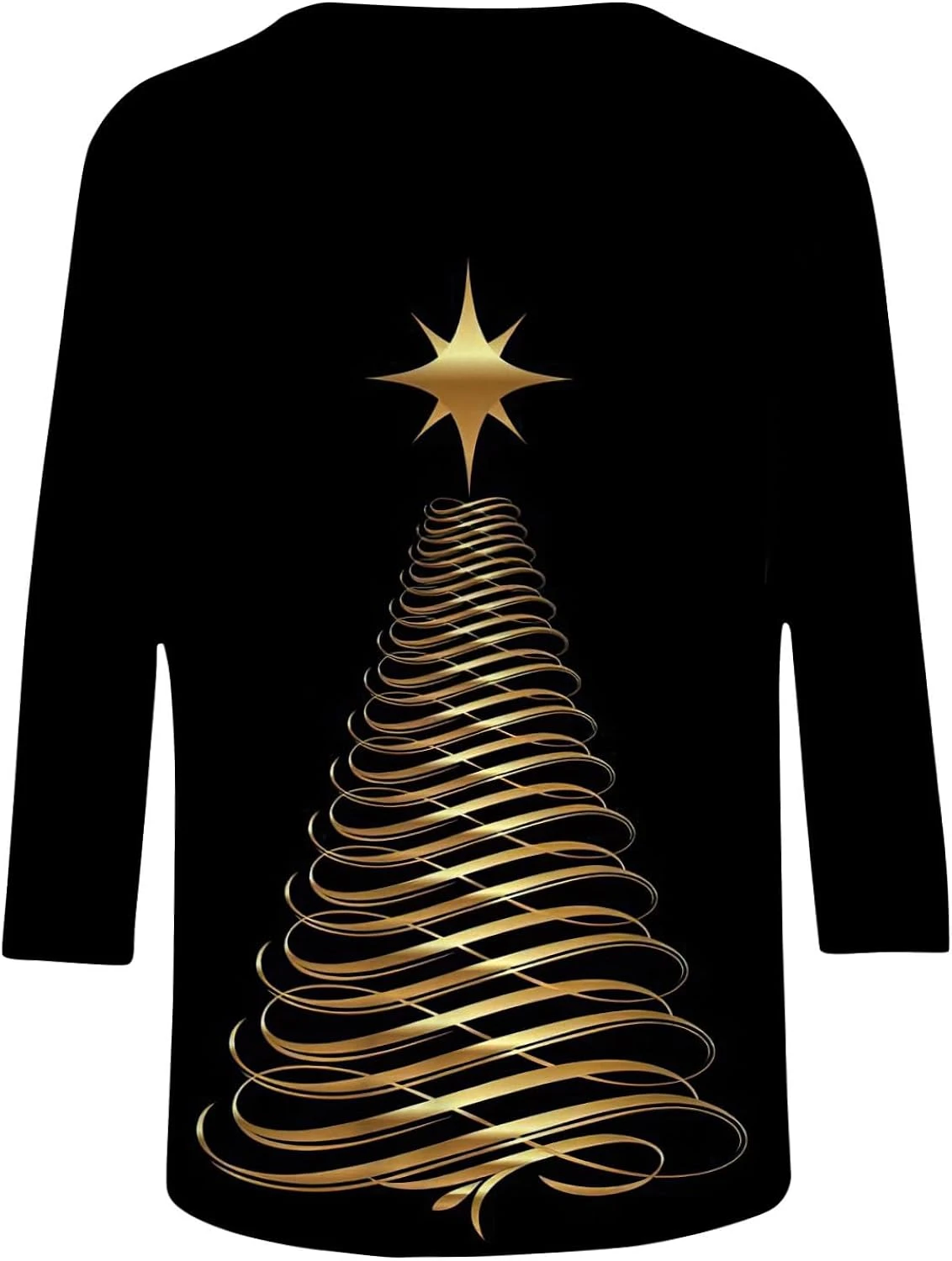 3/4 Sleeve Shirts For Women Crewneck Christmas Tunic Tops Sparkly Neon Starry Print Novelty Xmas Party Shirt Blouses 7 3/4 Sleeve Shirts For Women Crewneck Christmas Tunic Tops Sparkly Neon Starry Print Novelty Xmas Party Shirt Blouses - Image 5