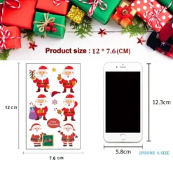 Temporary Tattoo For Kids Adults, 400 PCS Xmas Waterproof Body Stickers, Face Fake Tattoos Kit, Cute Tattoo Decorations, Birthday Party Favor Supplies Decor For Boys Girls Children Holiday Christmas -Xmas Mart Sales 61kHz6mIz1L. SL1000