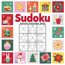 Advent Calendar Sudoku 2022: Large Print Sudoku Puzzle Book For Adults & Seniors | Christmas Sudoku Puzzles Gift Ideas For Women And Men | Merry Christmas Puzzle Book For Adults Paperback – Large Print, December 1, 2022