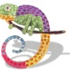 Rhinestone Chameleon Brooch Pin For Women Girls Fashion Exquisite Big Green Purple Colorful Crystal Animal Lizard Brooches Lapel Pins Dress Accessories Christmas Halloween Jewelry Unisex Gift