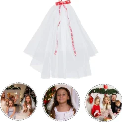TOYANDONA Veil Bow Lace Ribbon Wedding Headband Hair Accessories For Girls Bow Veil Headband Girls Veil Headband Lace Party Veil Mesh Christmas Veil Bow Headwear Christmas Kids Hair Comb Wig -Xmas Mart Sales 61lnhPI5AgL. AC SL1500