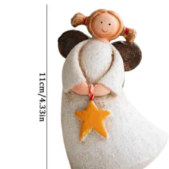 Angel Christmas Ornament Cute Memorial Statue Cherubs Angels Resin Garden Statue Figurine Indoor Outdoor Home Garden Decoration Wing Angel Statue Sculpture Memorial Statue Arched Crystal Curtain -Xmas Mart Sales 61mFXmzS03L. AC SL1500