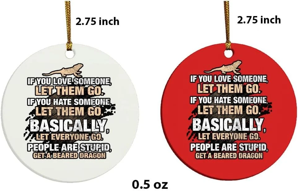 Get A Bearded Dragon Reptile Apparel Christmas Ornament 6 Get A Bearded Dragon Reptile Apparel Christmas Ornament - Image 5