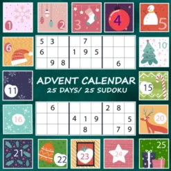 Sudoku Advent Calendar For Kids 2023: Advent Calendar To Wait For Christmas 25 Days 2023 | 25 Sudoku To Complete Before Christmas | Christmas Puzzle Children’s Book | Christmas Gift Idea For Kids . Paperback – Large Print, October 7, 2022