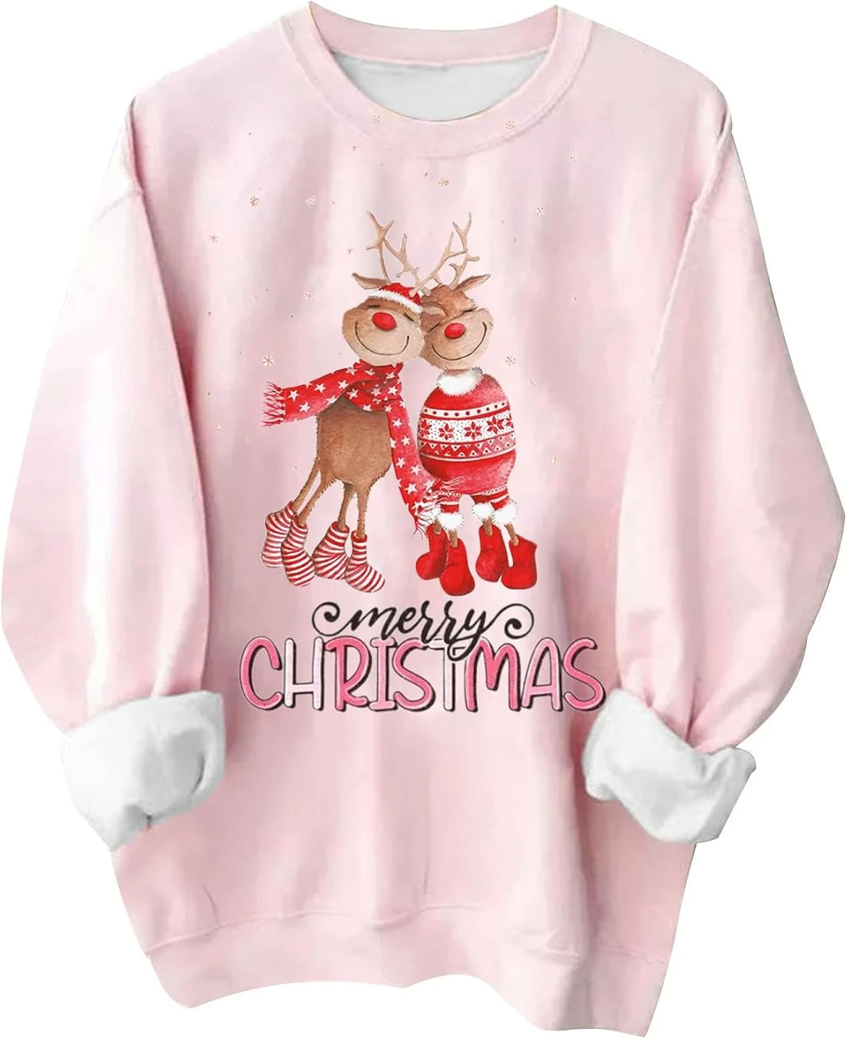 Pitauce 2023 Merry Christmas Sweatshirt For Women Girls Cute Xmas Graphic Plus Size Shirts Long Sleeve Crewneck Pullover Tops 3 Pitauce 2023 Merry Christmas Sweatshirt For Women Girls Cute Xmas Graphic Plus Size Shirts Long Sleeve Crewneck Pullover Tops