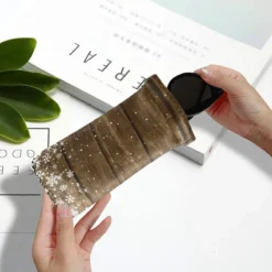 Glasses Case Eyeglasses Pouch - Wooden Christmas Snowfleke Squeeze Top Sunglasses Pouch Portable Microfiber Pouch For Men Women -Xmas Mart Sales 61quRh9nOqL. AC UL1200