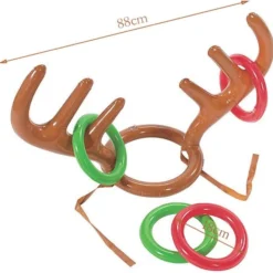 KOSIMI 4 Set Inflatable Reindeer Antlers Ring Throw Game Christmas Party Games Ring Hook Game For Kids Adults Family Indoor Outdoor Carnival Xmas Games (4 Antlers 16 Rings) -Xmas Mart Sales 61sAPr0VfRL. AC SL1000