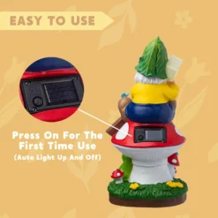JOIEDOMI Garden Gnome Statue With Solar LED Light, Funny Christmas Gnomes Figurines With Welcome Sign, Gnomes Garden Decorations For Table Patio, Yard, Lawn Ornaments (Welcome) -Xmas Mart Sales 61sZdk4i5JL. AC SL1500