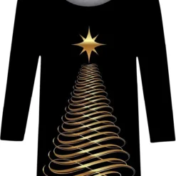 3/4 Sleeve Shirts For Women Crewneck Christmas Tunic Tops Sparkly Neon Starry Print Novelty Xmas Party Shirt Blouses 10 3/4 Sleeve Shirts For Women Crewneck Christmas Tunic Tops Sparkly Neon Starry Print Novelty Xmas Party Shirt Blouses -Xmas Mart Sales 61selMgkQiL. AC UL1500
