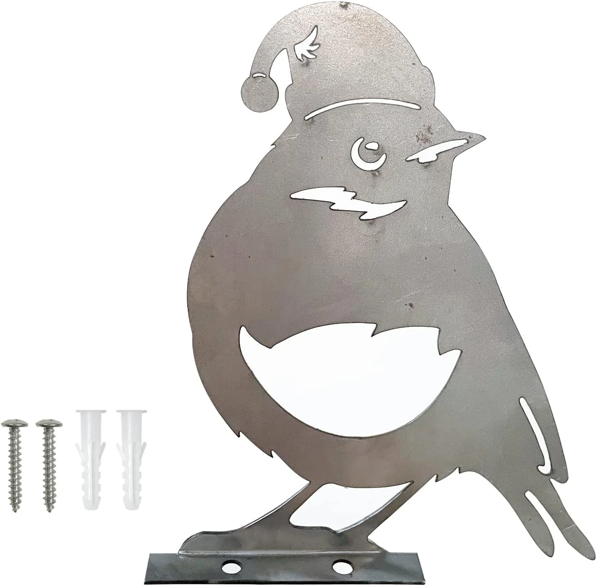 Reagia Metal Bird Decoration With Christmas Hat, Robin Statue Metal Garden Birds Outdoor Decor Garden Bird Ornaments Perfect Robin Gifts For Garden, Trees, And Fences (Christmas Hat) 3 Reagia Metal Bird Decoration With Christmas Hat, Robin Statue Metal Garden Birds Outdoor Decor Garden Bird Ornaments Perfect Robin Gifts For Garden, Trees, And Fences (Christmas Hat)