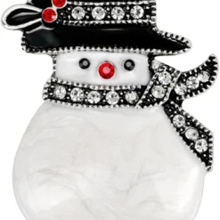 GENERIC TraveT Winter Christmas Snowman Crystal Brooch Pin Rhinestone Snowman Lapel Pin For Clothes Bags